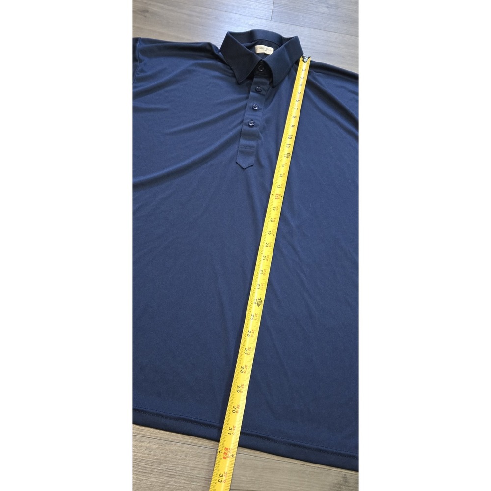 Collars and Co Dress Collar Polo Men's 2XL Blue Short Sleeve Shirt Performance - Picture 10 of 12